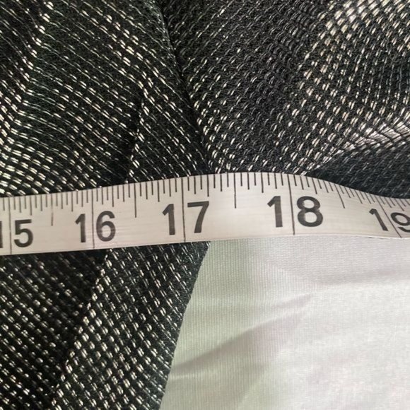 Vintage 80s Womens shiny dress silver top black skirt size 5 - Picture 8 of 9